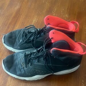 Jordan Men's Black High-Top Sneakers with Red Liner